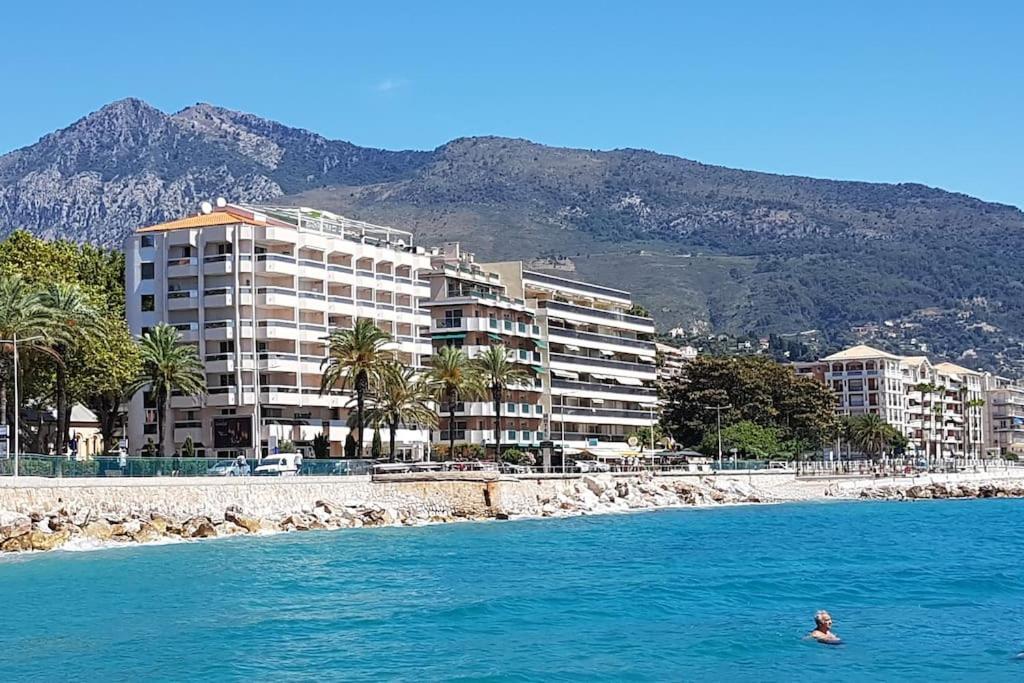 Appartement Bord De Mer Avec Garage Menton Exterior photo