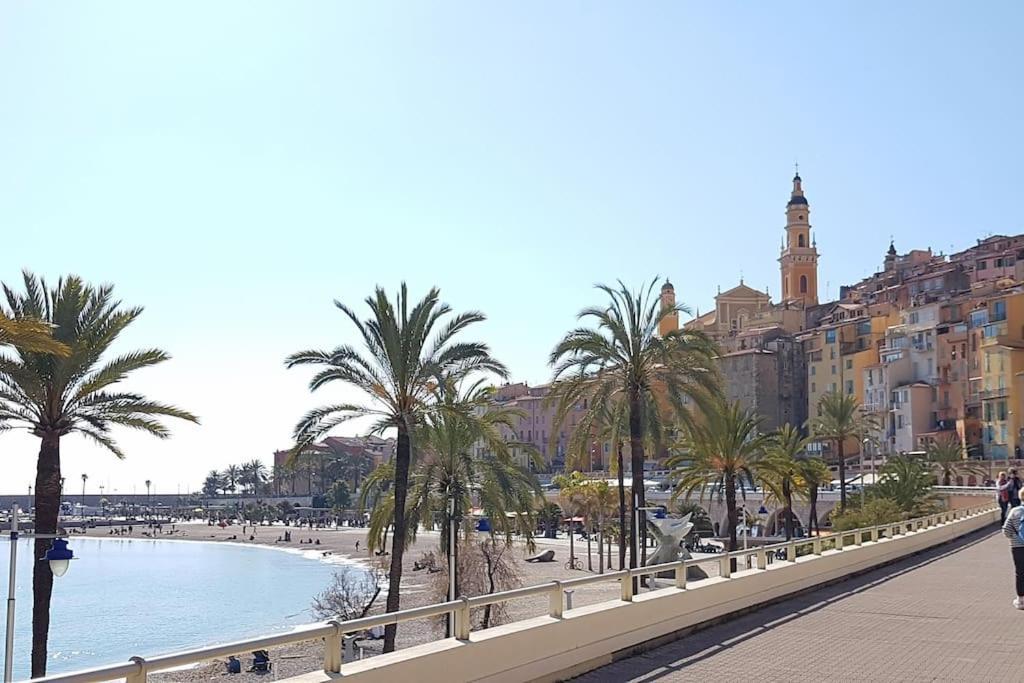 Appartement Bord De Mer Avec Garage Menton Exterior photo